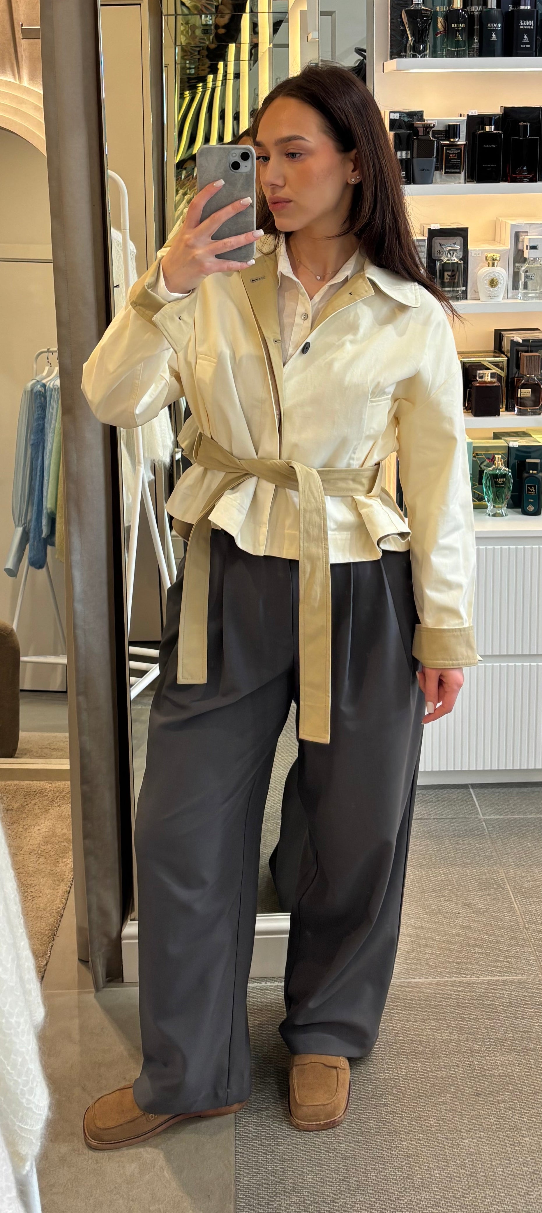 Mini trench coat