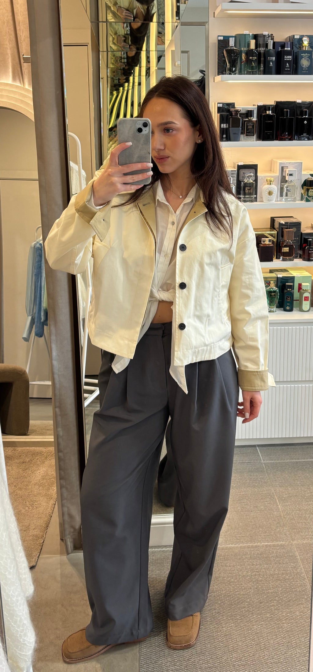 Mini trench coat