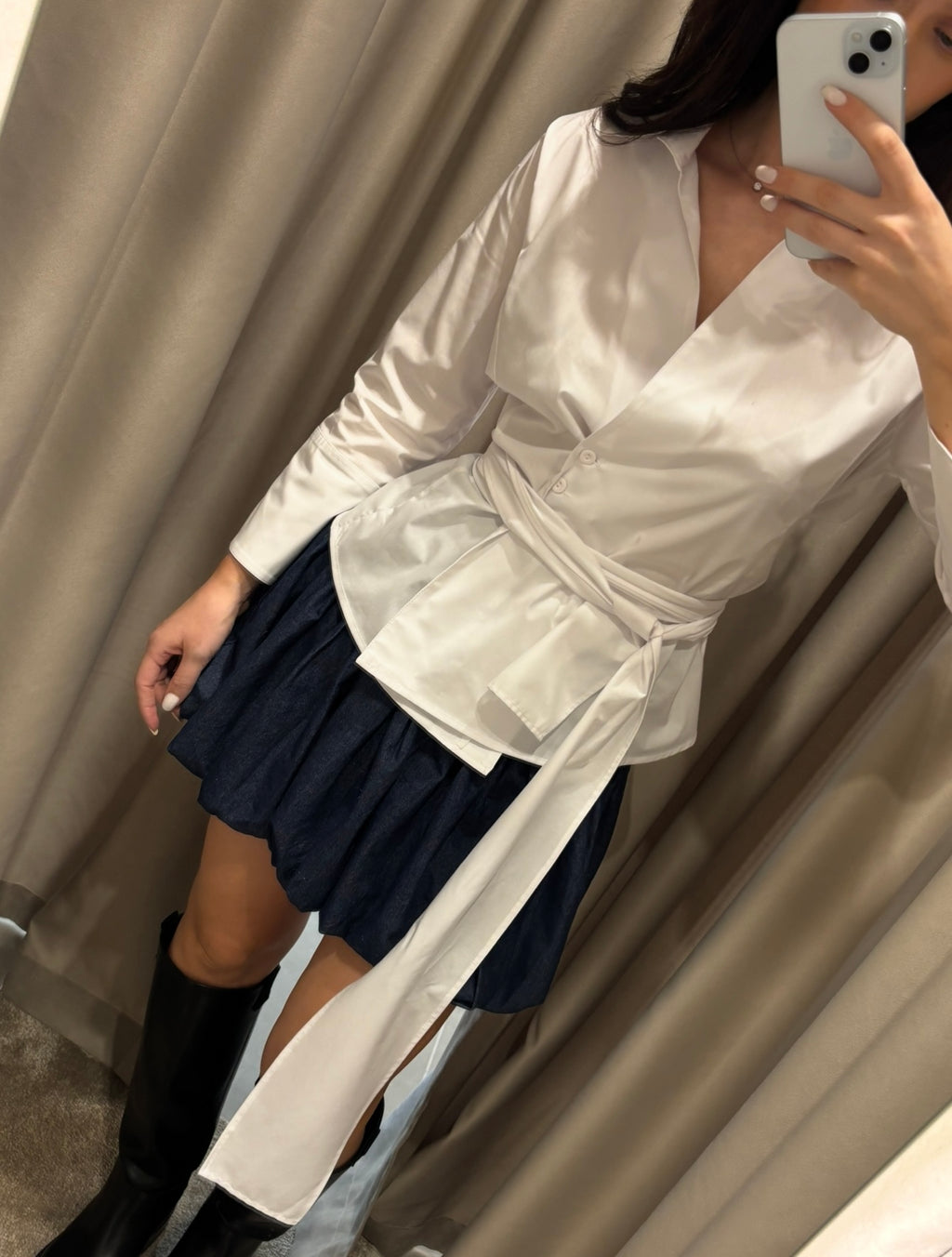 Belted marškiniai